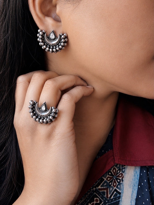 Crescent Statement Studs