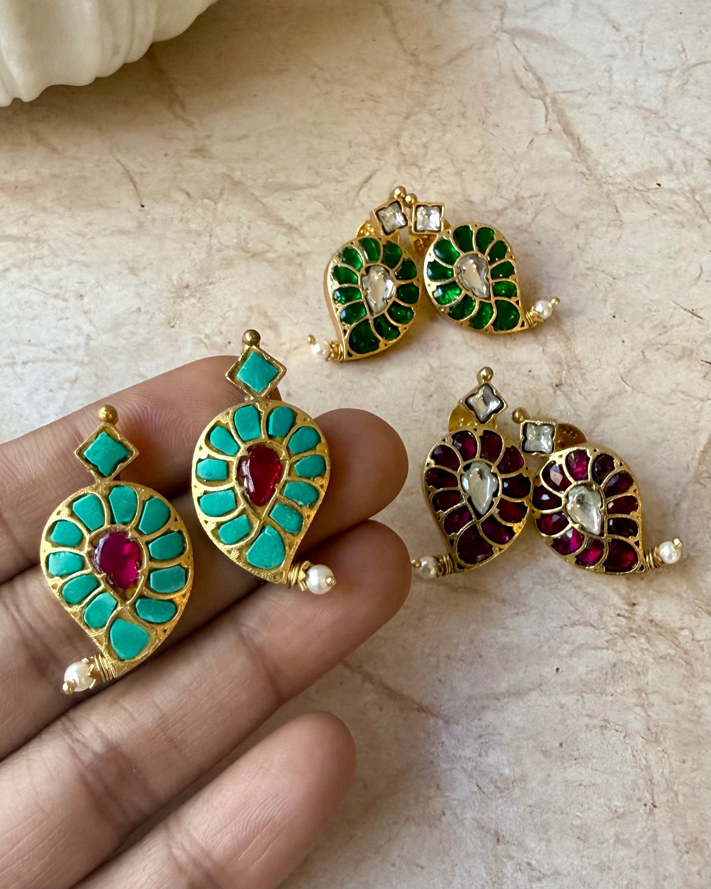 Raani Ambi Earrings – Turquoise
