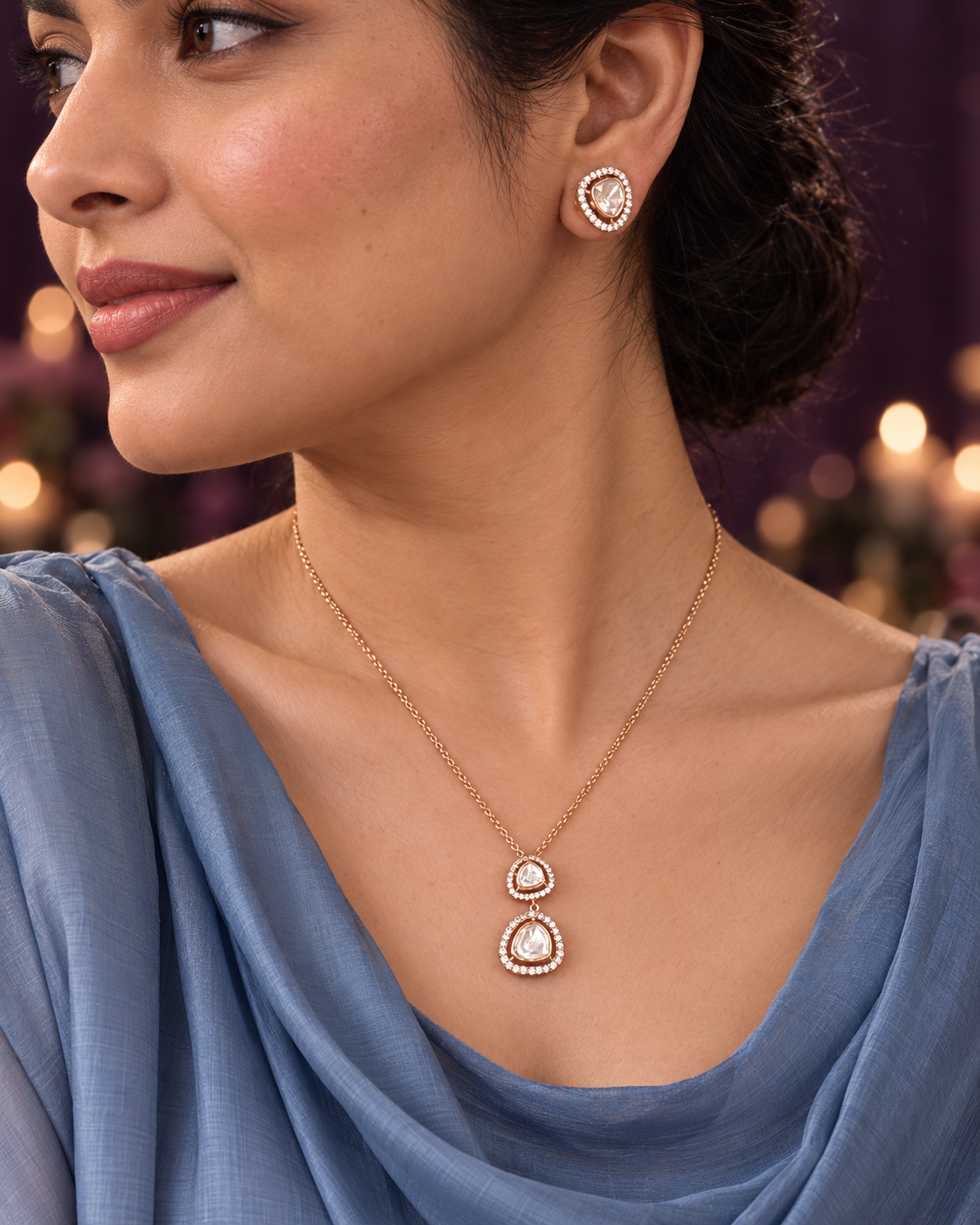 Eira Polki Pendant Set