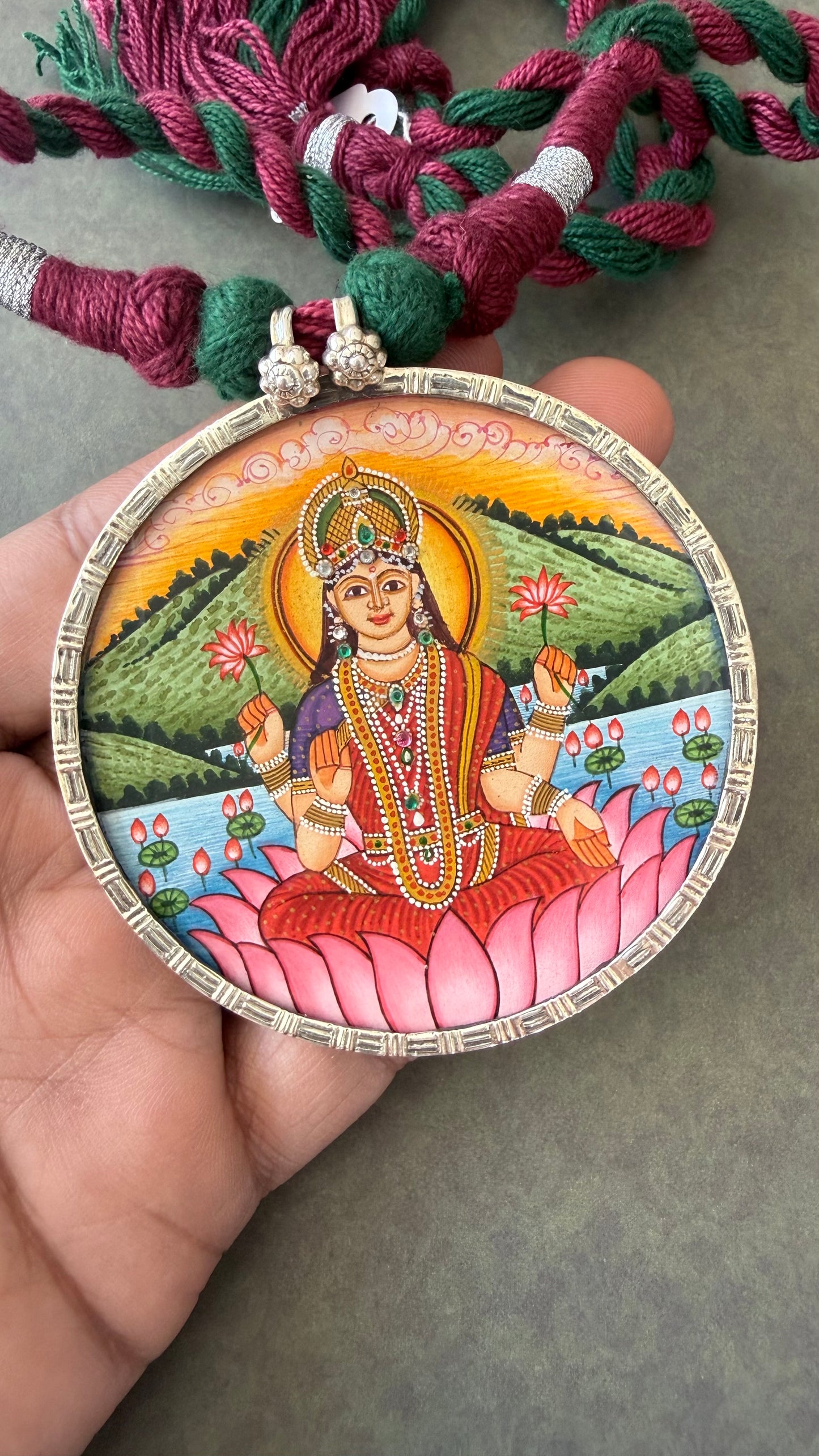 Leela – LaxmiJi Pendant with Dori