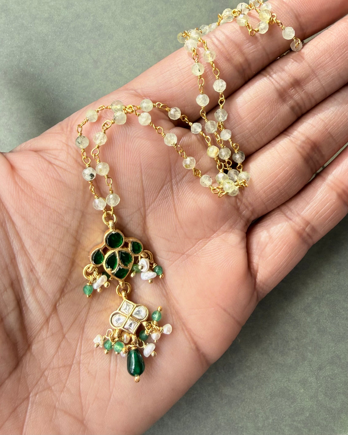 Raani Emerald Pendant Necklace