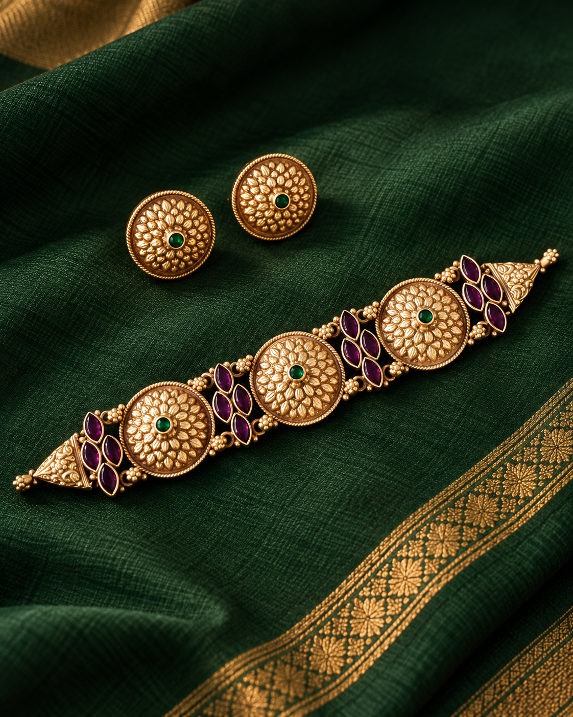 Gulnaar Medallion Choker Set