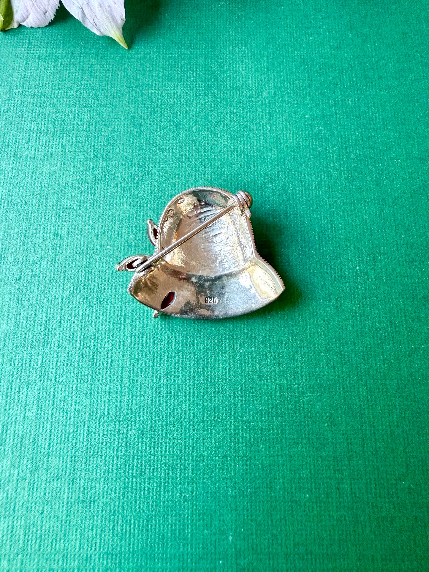 Floral Hat Marcasite Brooch