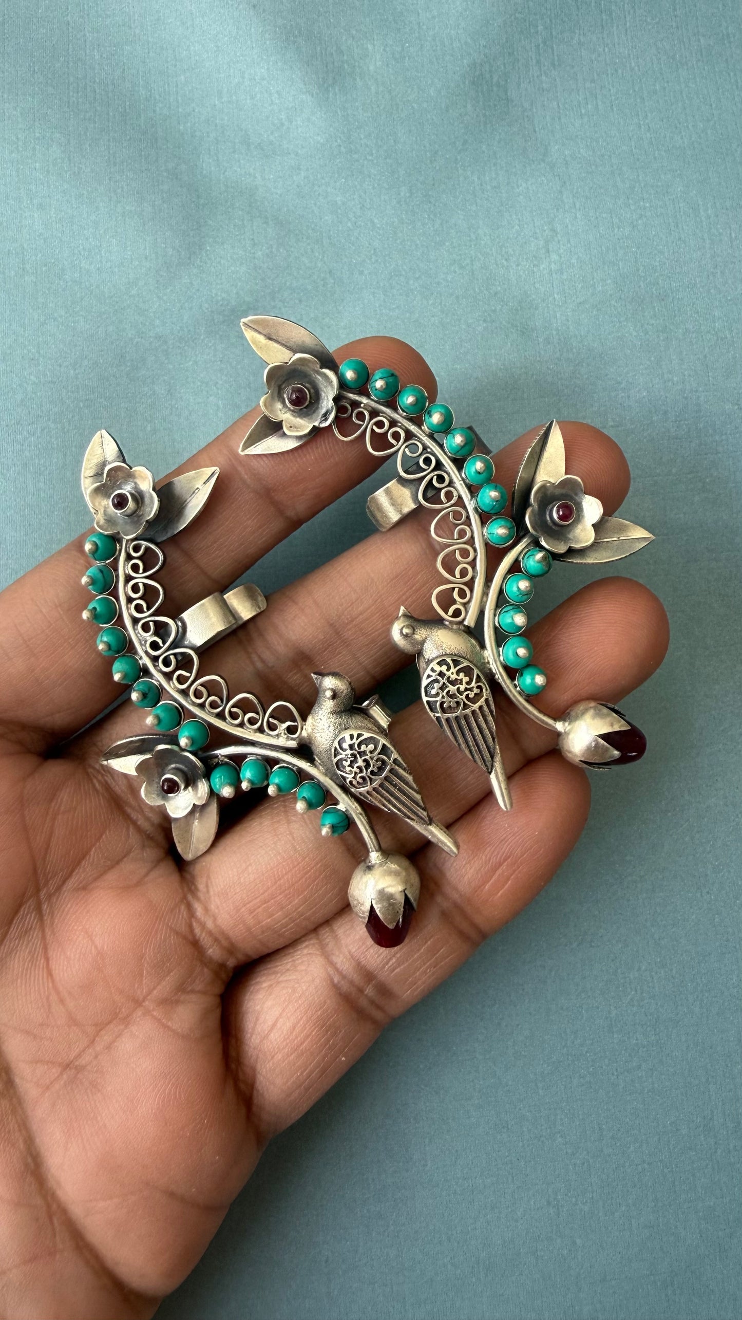 Vana Birdsong Silver Ear Cuffs