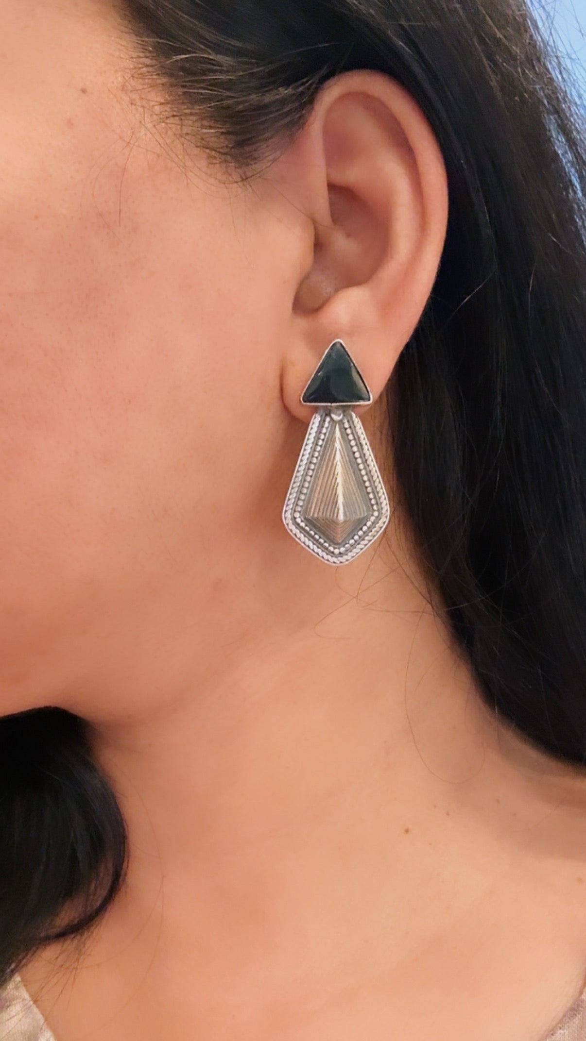 Onyx Edge Earrings