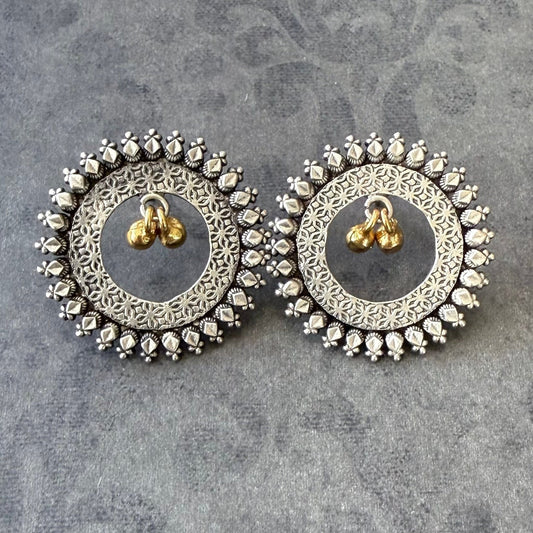 Sonna Silver - Dual-tone earrings