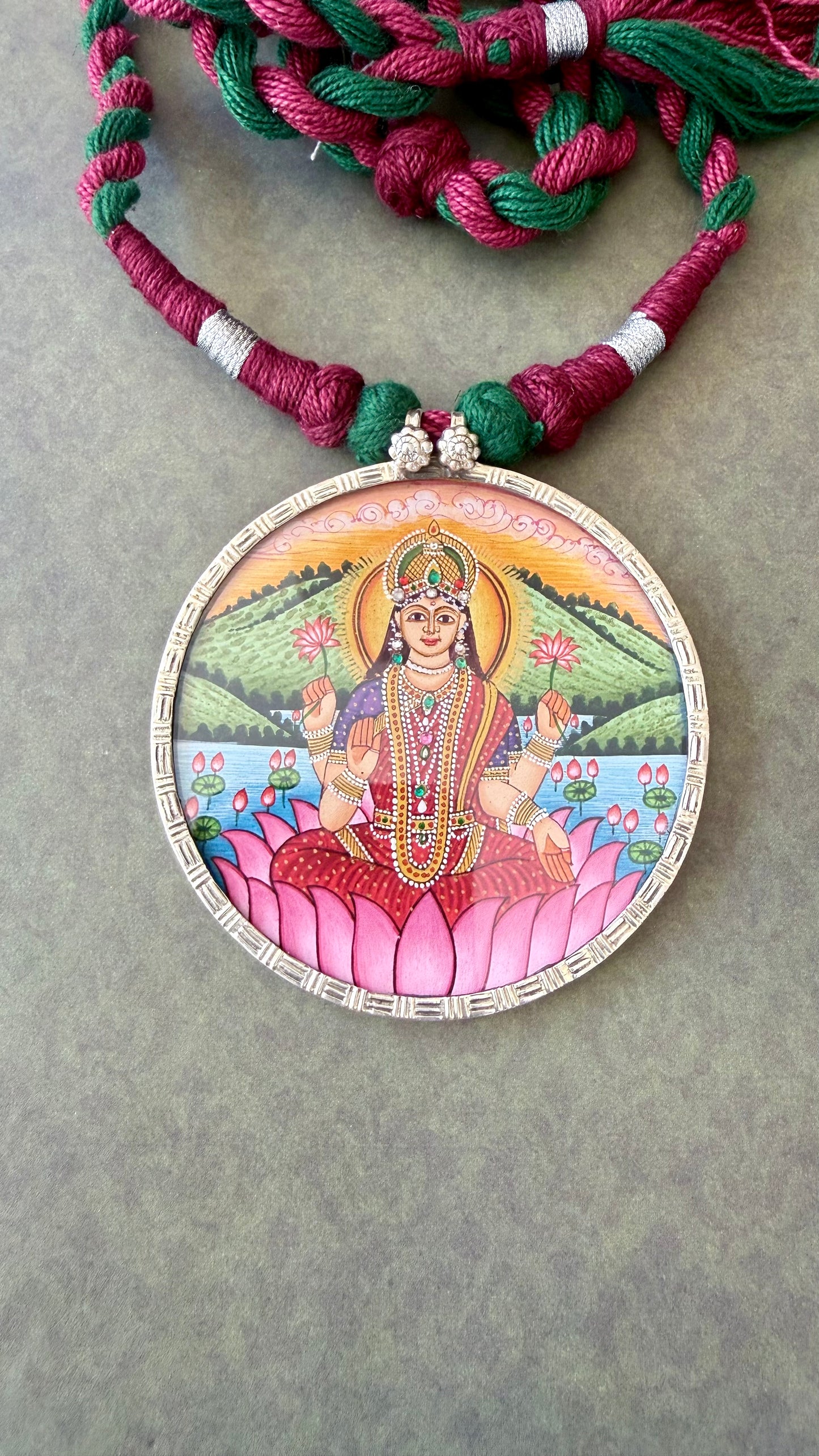 Leela – LaxmiJi Pendant with Dori