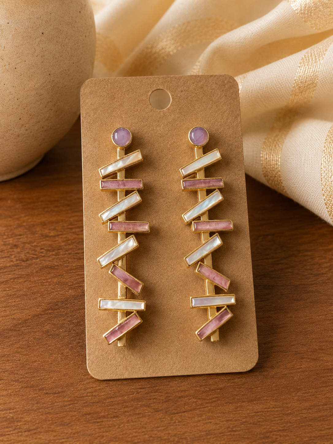 Blush Mosaic Earrings