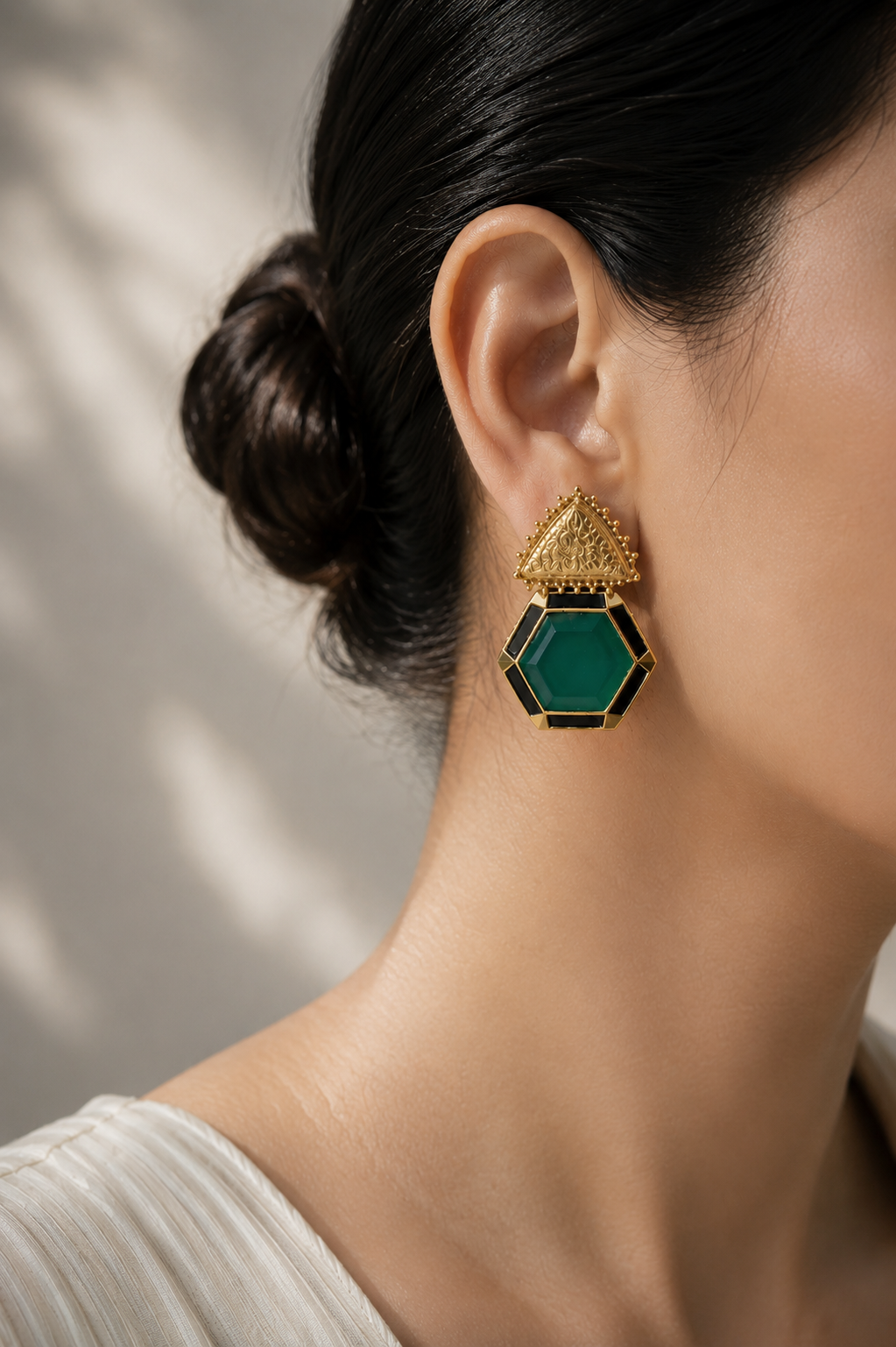 Mosaic Earrings Green