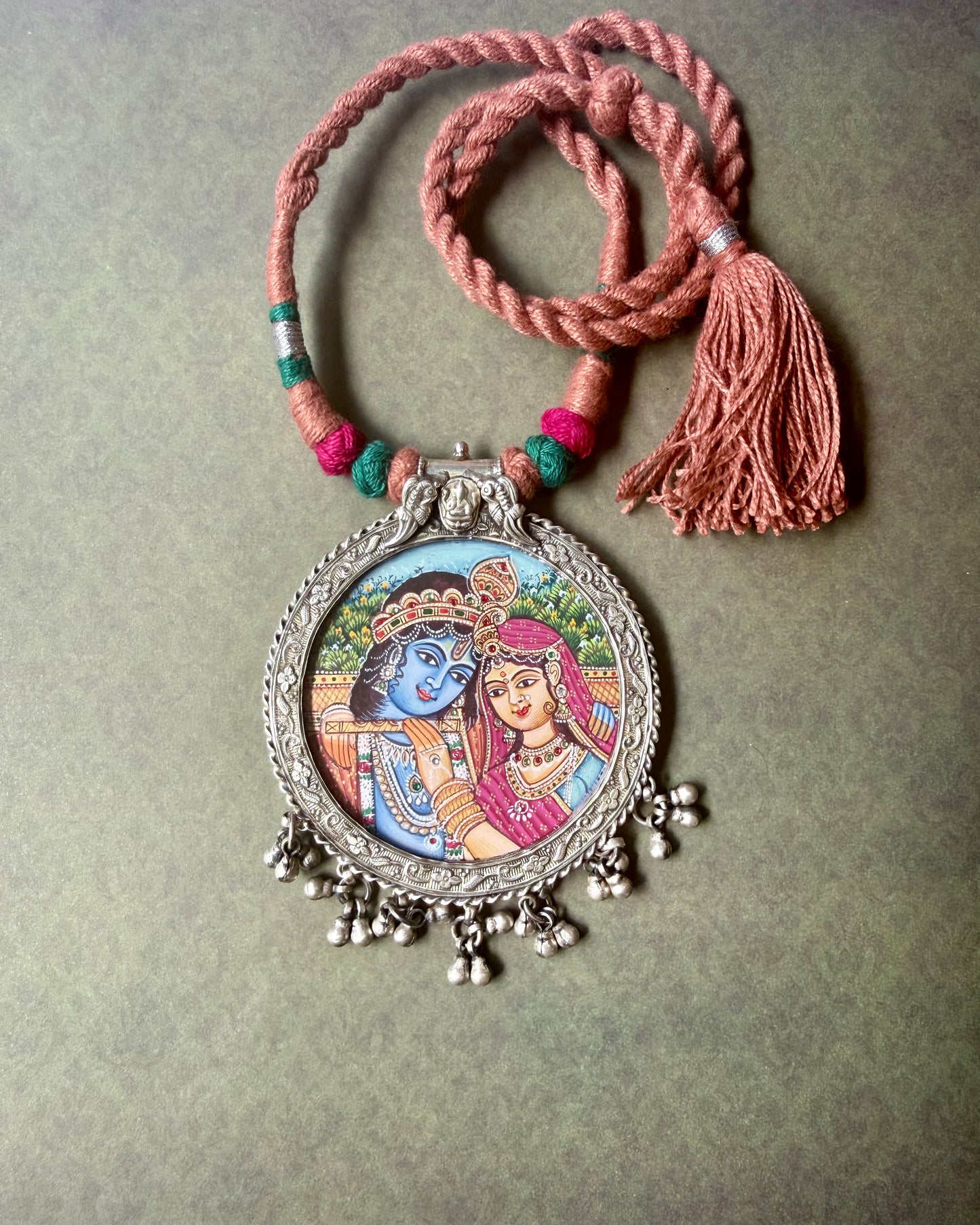 Leela – Radha Krishna Pendant with Dori