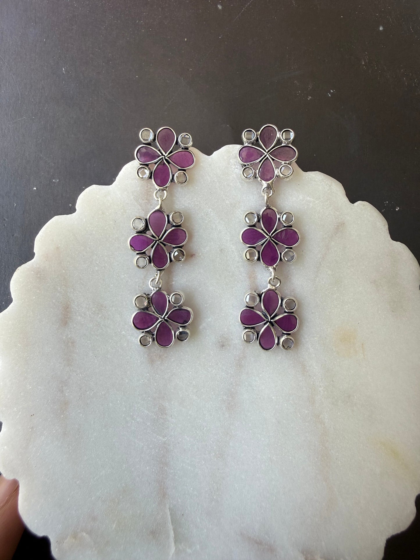 Glass Polki Bloom Danglers