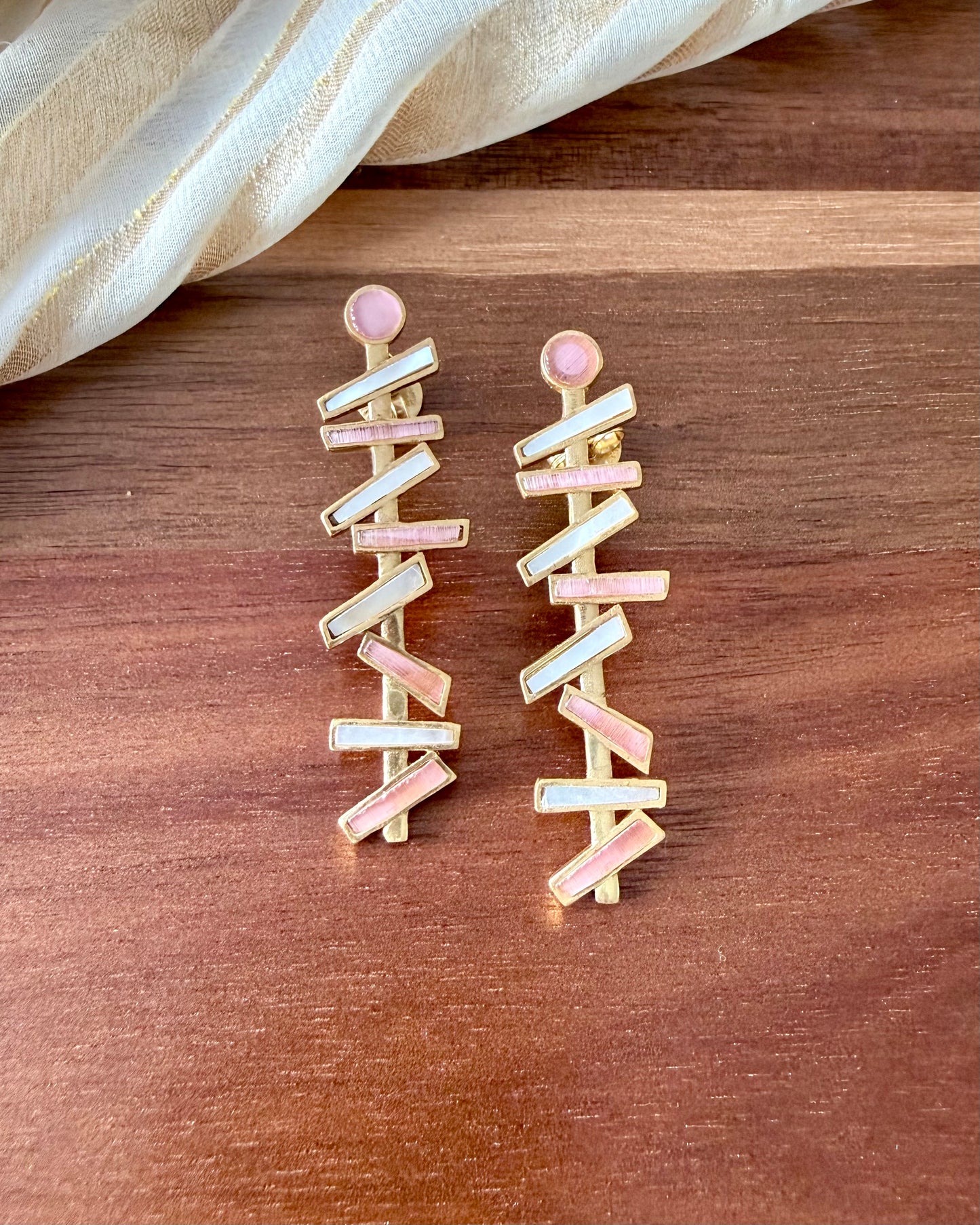 Blush Mosaic Earrings