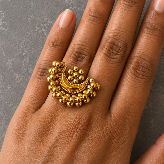 Crescent Bloom Ring