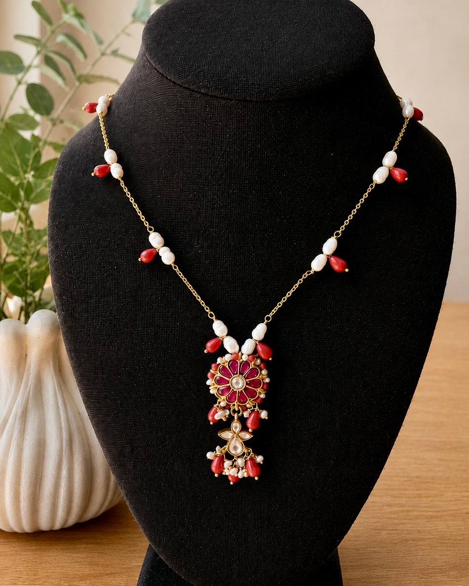 Coral Charm Necklace
