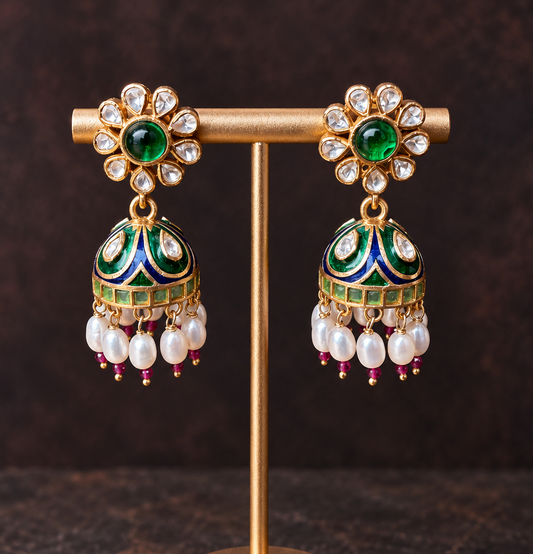 Meena Polki Jhumkis