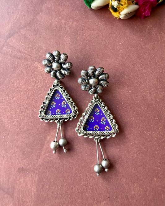 Leela Painted Earrings – Purple