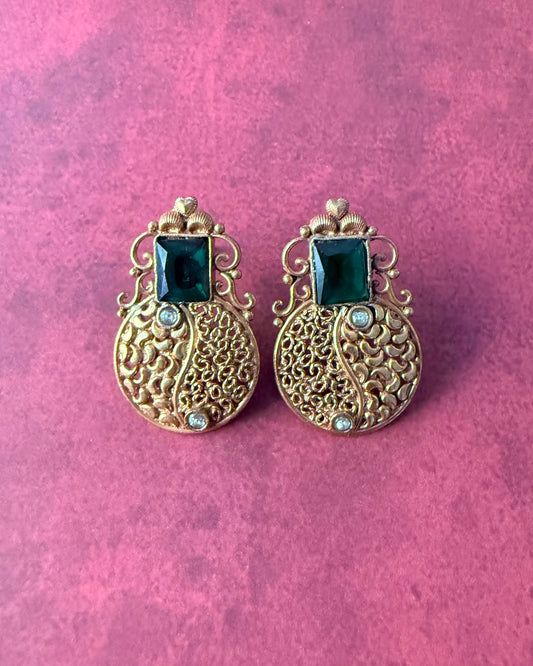 Meher Emerald Earrings