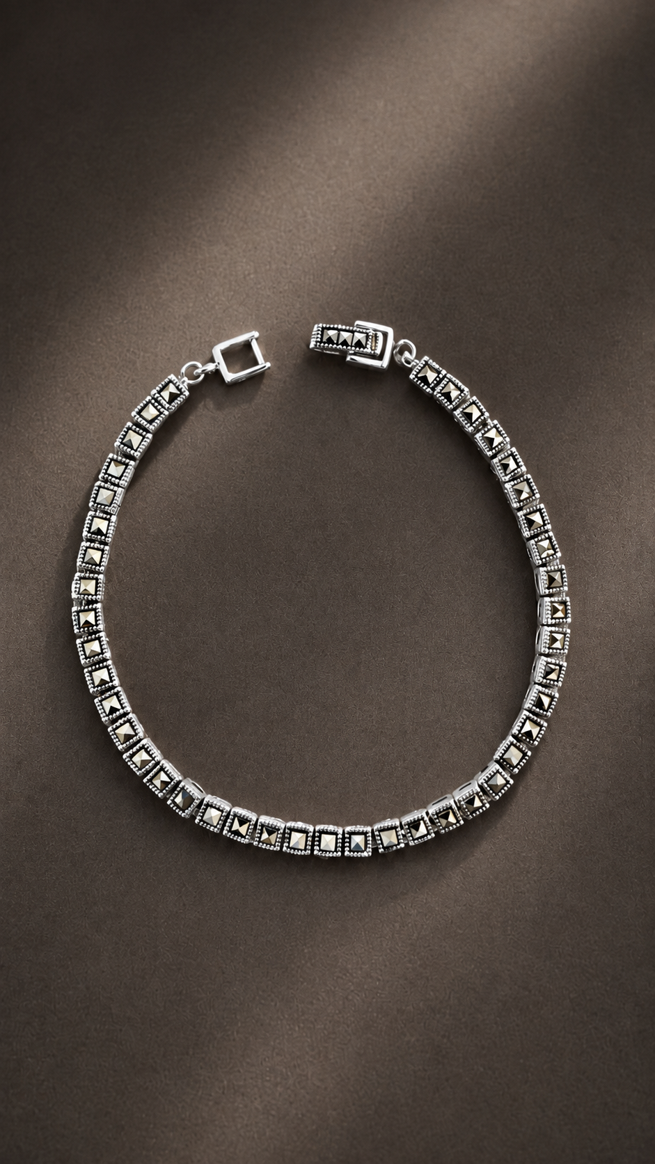 Marcasite Square Tennis Bracelet