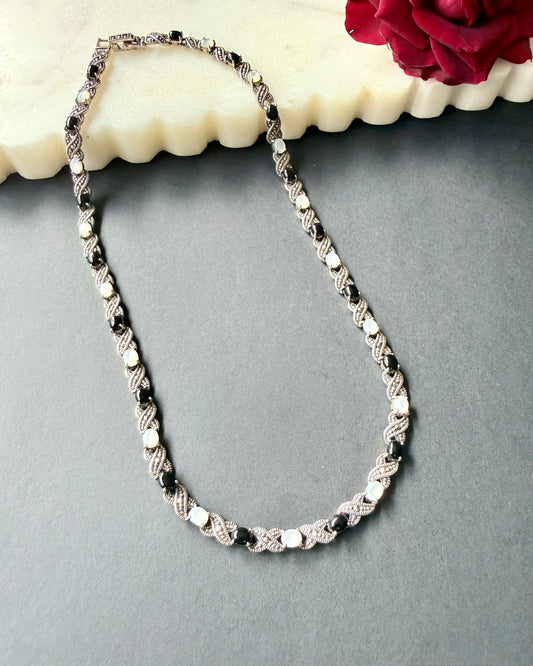 Midnight Pearl Tennis Necklace