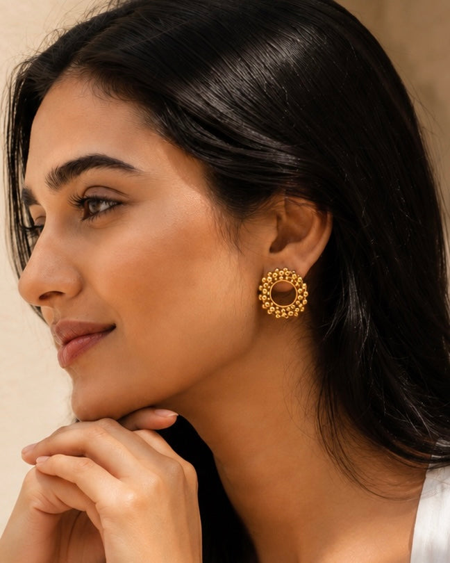 Sun Kissed Halo Studs