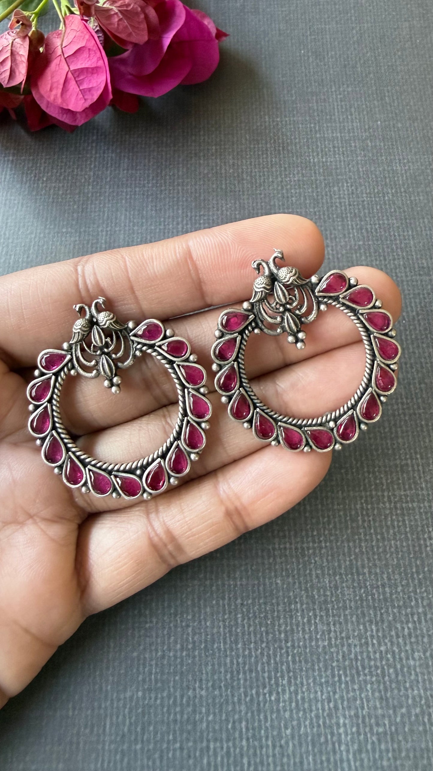 Mor Ruby Petal Earrings