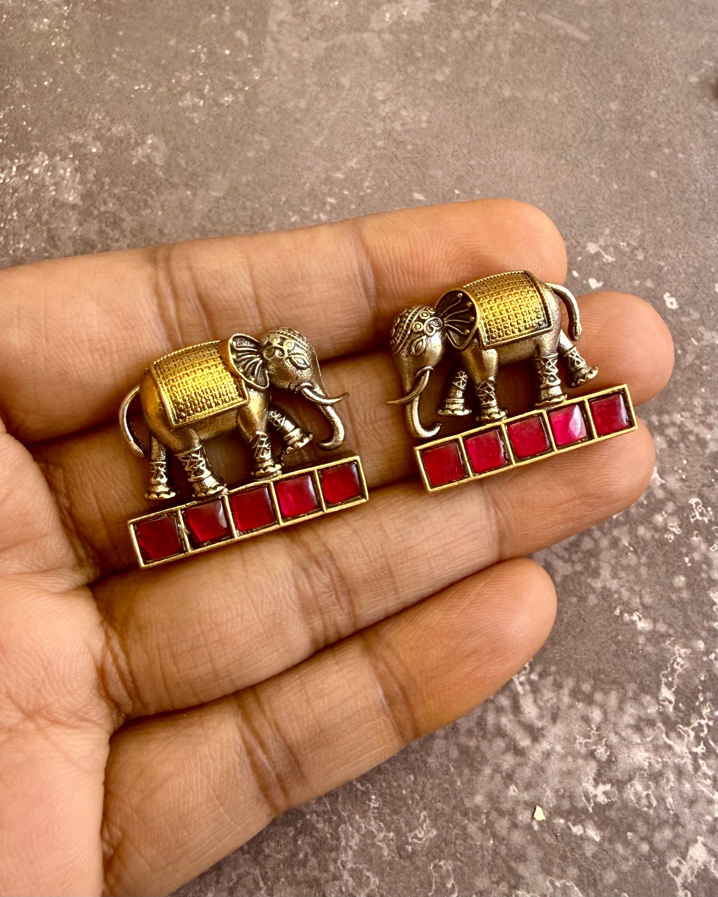 Elephant Dual Tone Studs