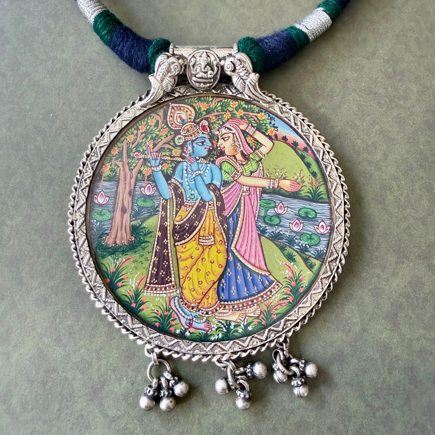 Leela – Radha Krishna Pendant with Dori