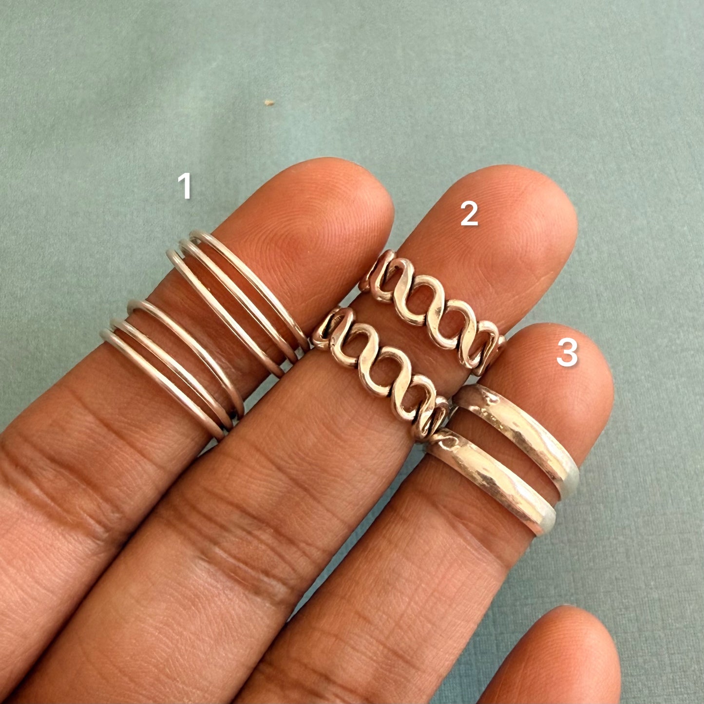 Minimal Silver Toe Rings