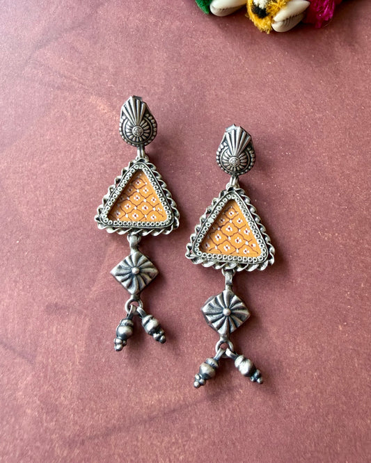 Leela Painted Earrings – Orange