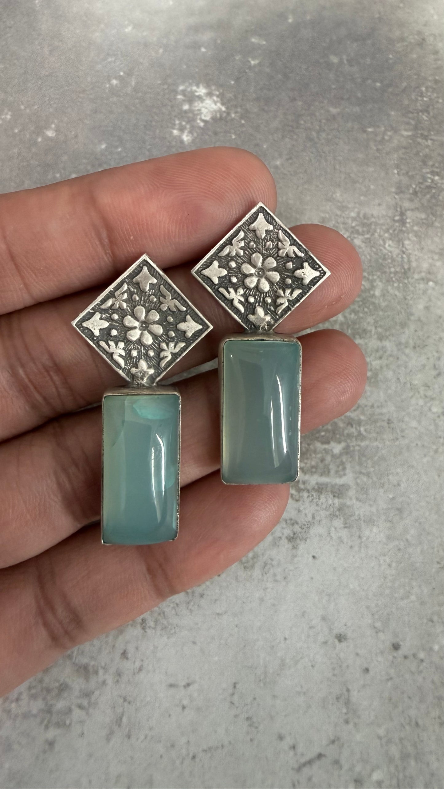 Aqua Drop Earrings