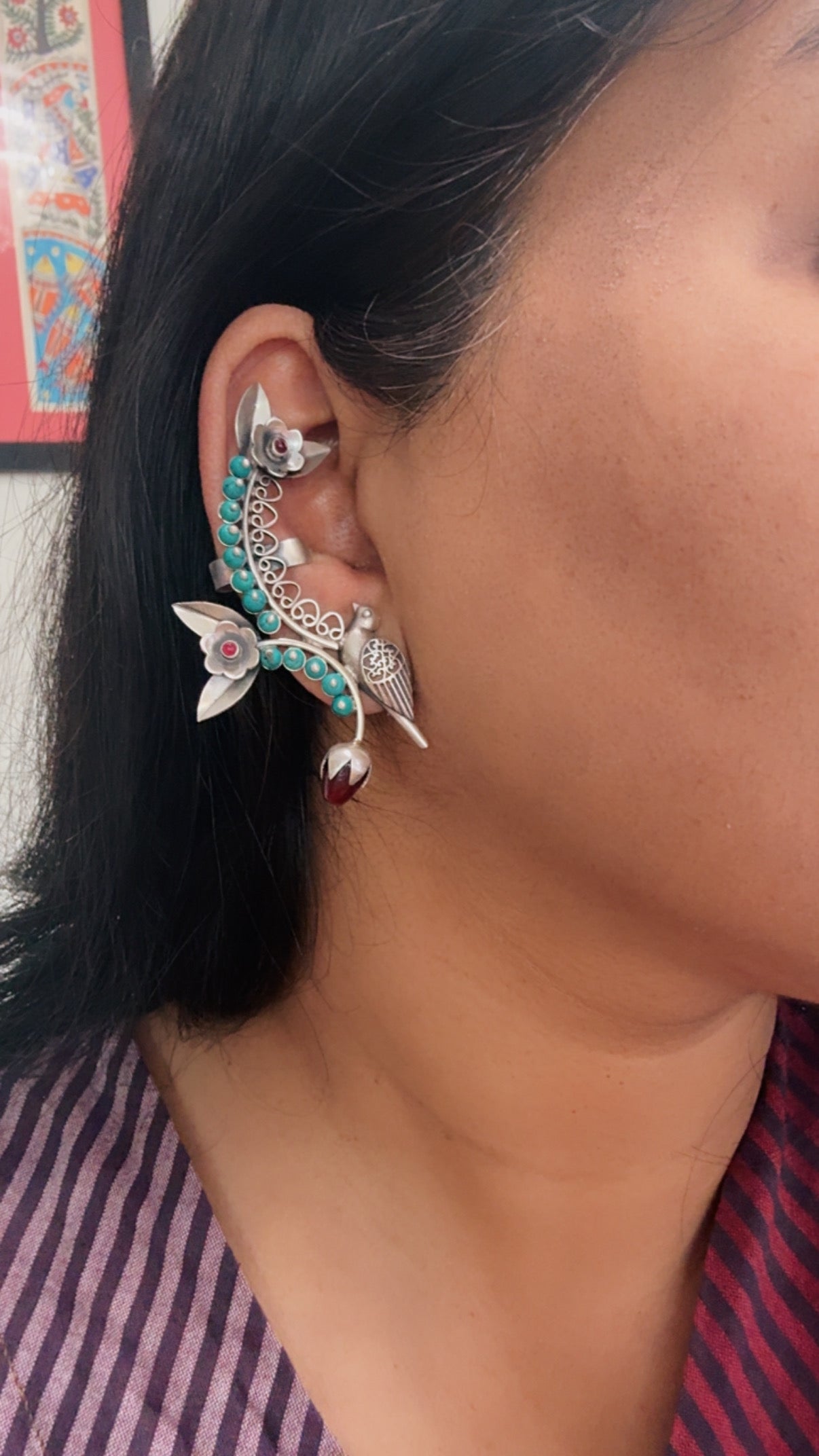Vana Birdsong Silver Ear Cuffs