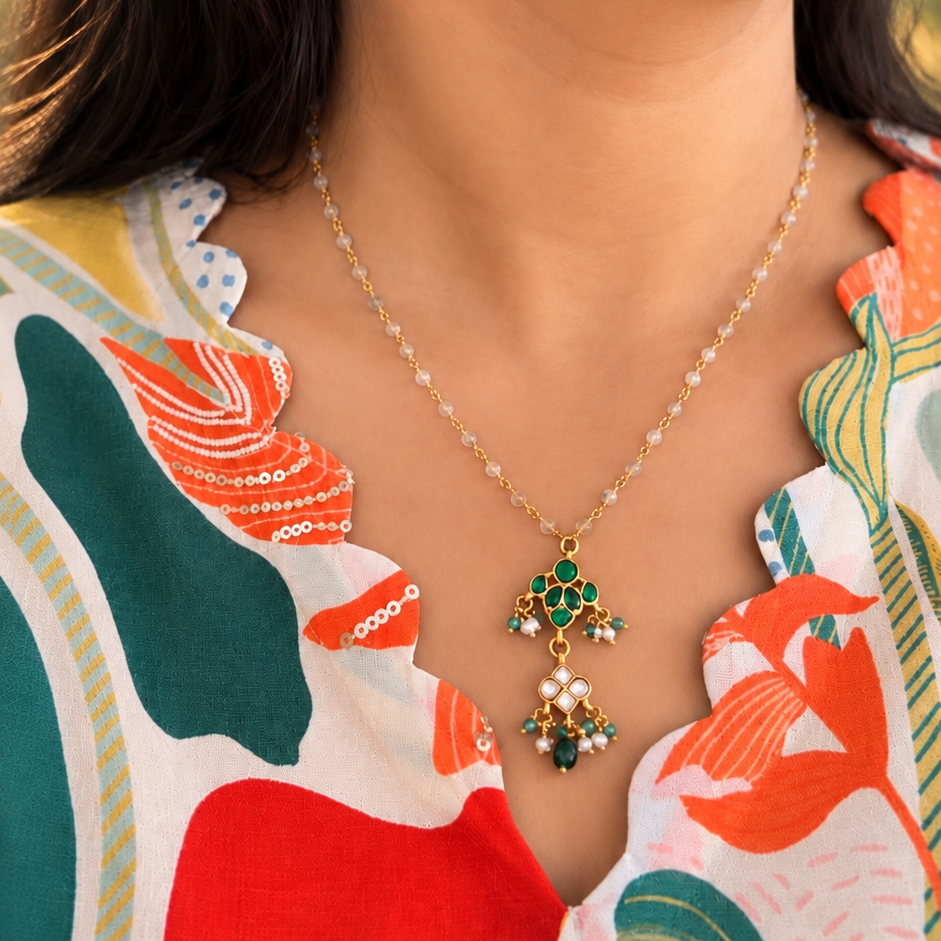 Raani Emerald Pendant Necklace