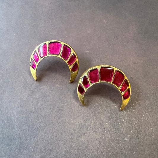 Raani Crescent Kundan Studs