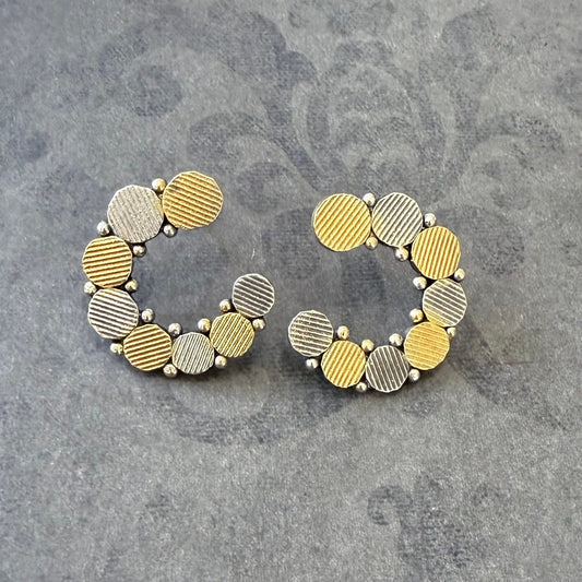 Sonna Silver - Dual-tone earrings