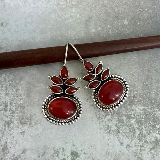 Carnelian Bloom Earrings