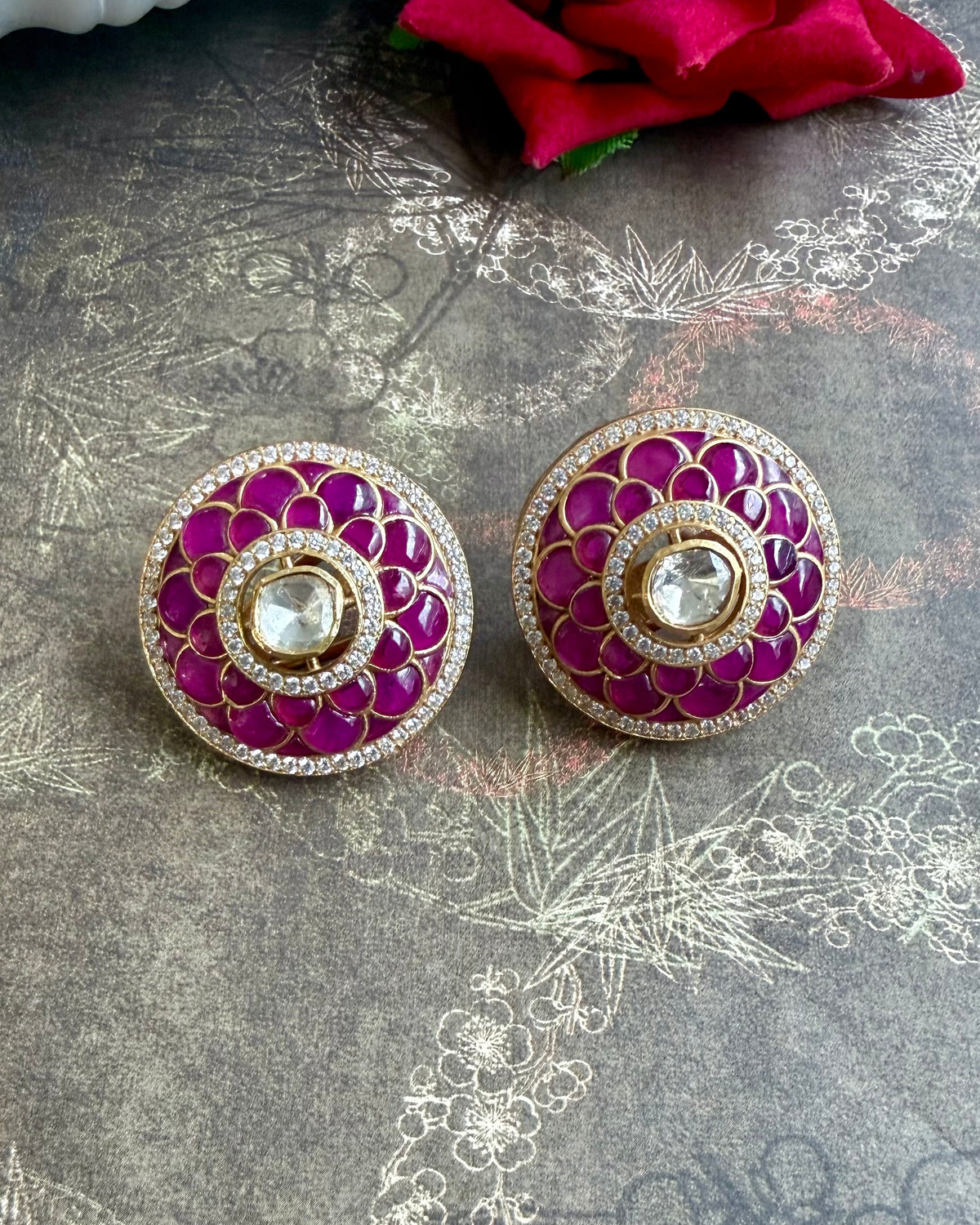Rosie Polki Earrings