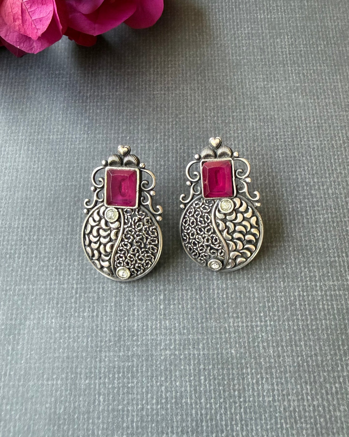Rajsi Ruby Earrings