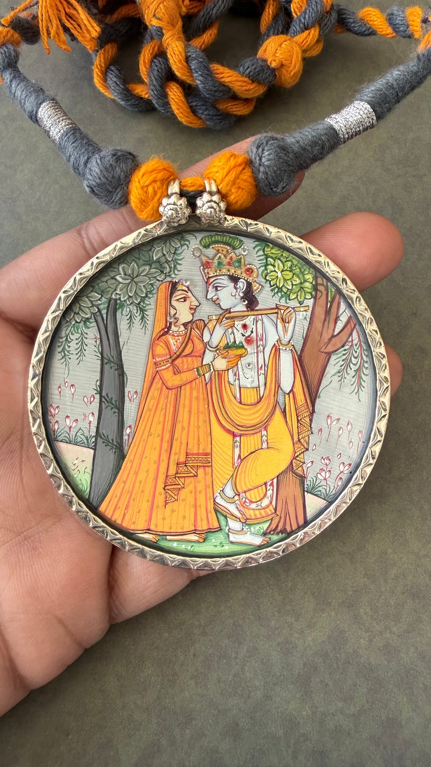 Leela – Radha Krishna Baag Pendant with Dori