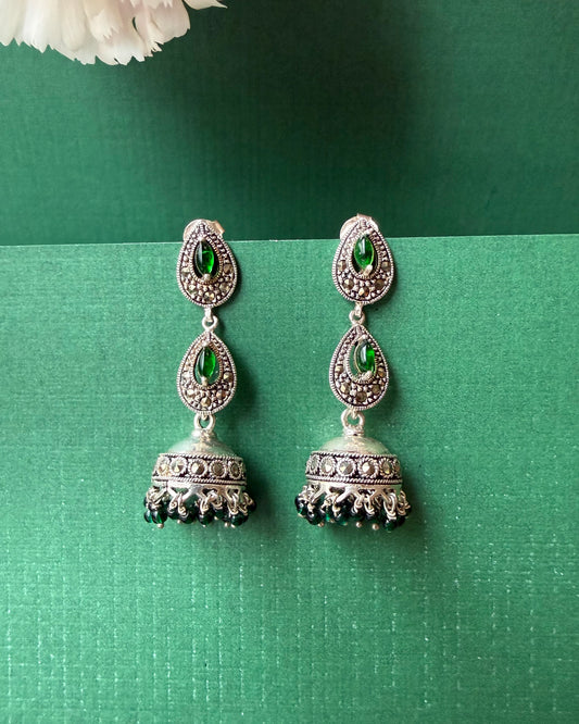 Green Dewdrops Jhumki