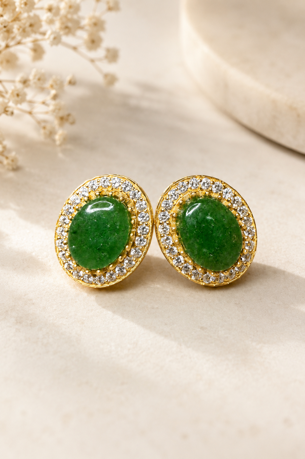 Luna Aventurine Green Earrings