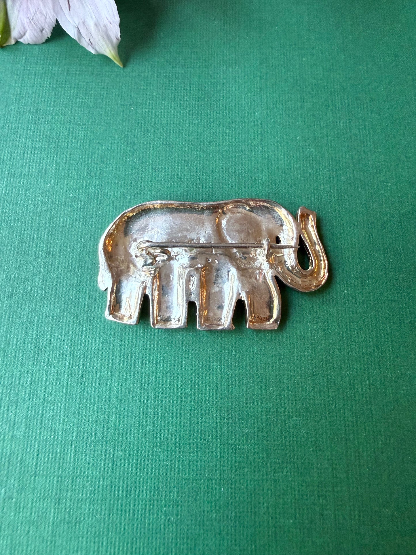 Elephant Marcasite Brooch