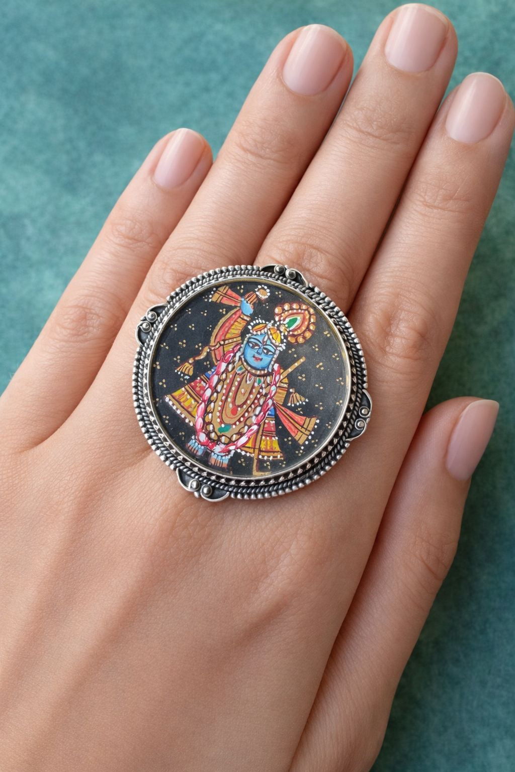 Leela-  Shrinaath Ji Ring (round)