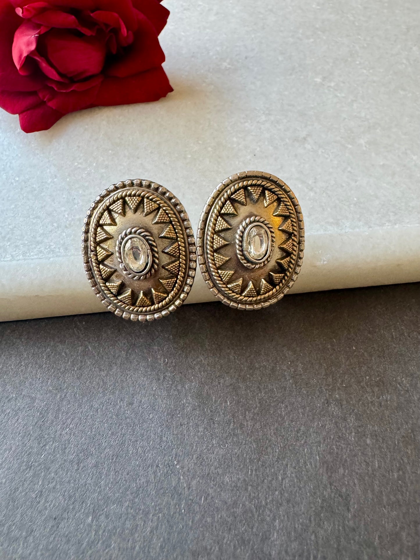 Vintage Oval Studs