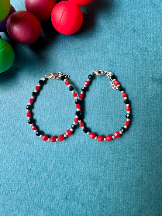 Baby Nazariya Bracelets - Red and Black